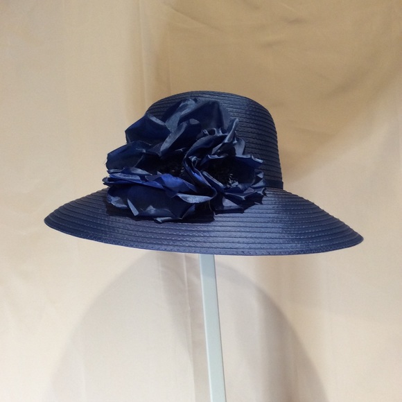 blue derby hat